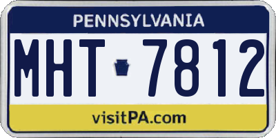 PA license plate MHT7812