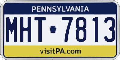 PA license plate MHT7813