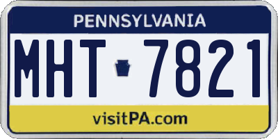 PA license plate MHT7821