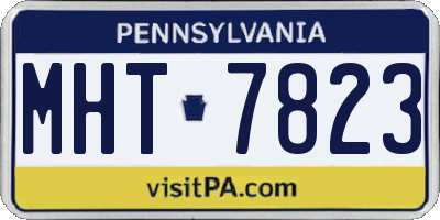 PA license plate MHT7823