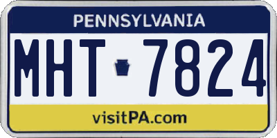 PA license plate MHT7824