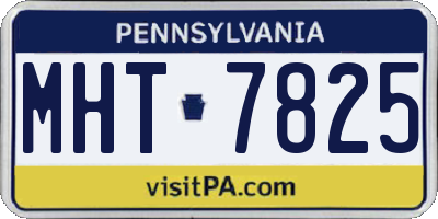 PA license plate MHT7825