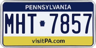PA license plate MHT7857