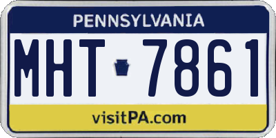 PA license plate MHT7861