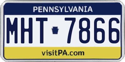PA license plate MHT7866