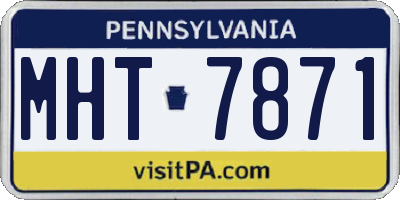 PA license plate MHT7871