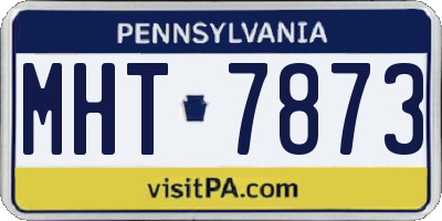 PA license plate MHT7873