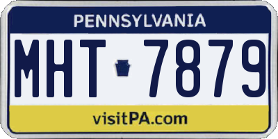 PA license plate MHT7879