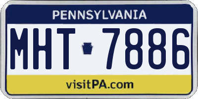 PA license plate MHT7886