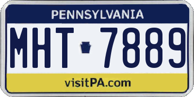 PA license plate MHT7889