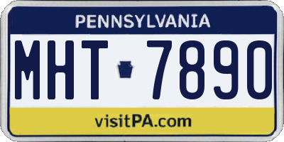 PA license plate MHT7890