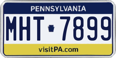 PA license plate MHT7899