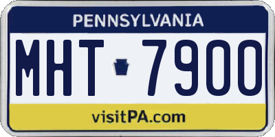 PA license plate MHT7900