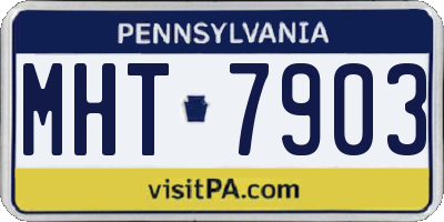 PA license plate MHT7903