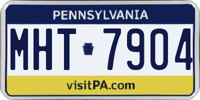 PA license plate MHT7904