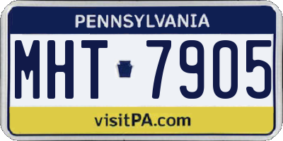 PA license plate MHT7905