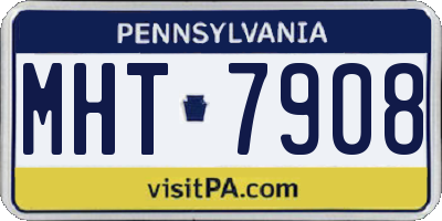 PA license plate MHT7908