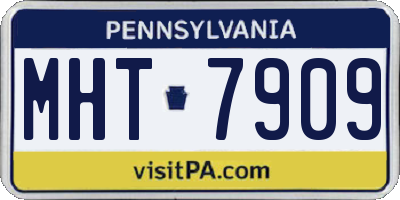 PA license plate MHT7909