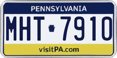 PA license plate MHT7910