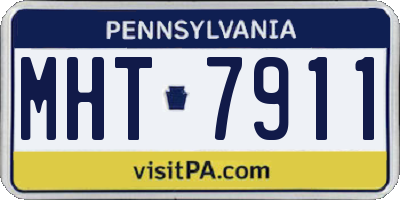 PA license plate MHT7911