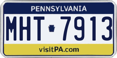 PA license plate MHT7913