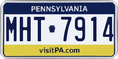 PA license plate MHT7914