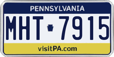 PA license plate MHT7915