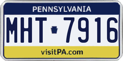 PA license plate MHT7916