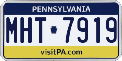 PA license plate MHT7919