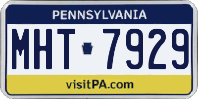 PA license plate MHT7929