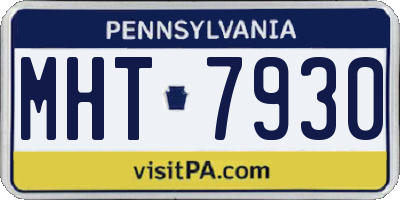 PA license plate MHT7930