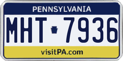 PA license plate MHT7936