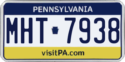 PA license plate MHT7938
