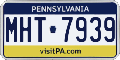 PA license plate MHT7939