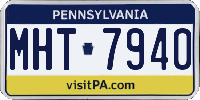 PA license plate MHT7940