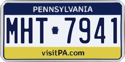 PA license plate MHT7941