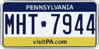 PA license plate MHT7944