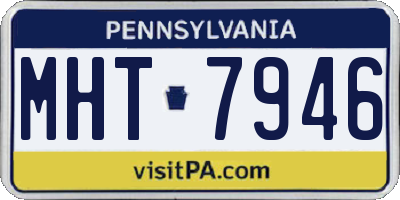 PA license plate MHT7946