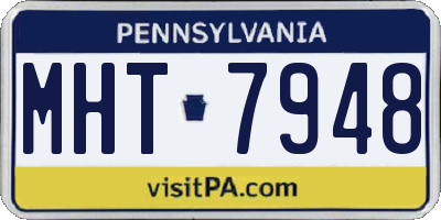 PA license plate MHT7948
