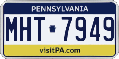 PA license plate MHT7949