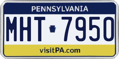 PA license plate MHT7950