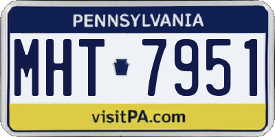 PA license plate MHT7951