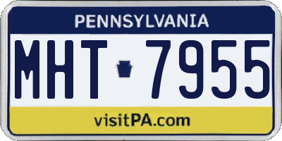 PA license plate MHT7955