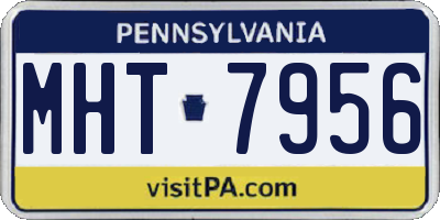 PA license plate MHT7956