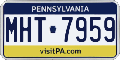 PA license plate MHT7959