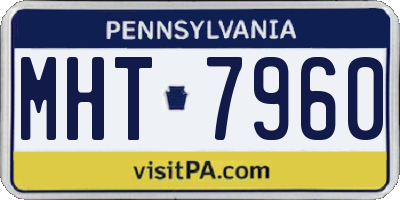 PA license plate MHT7960