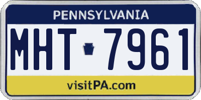 PA license plate MHT7961