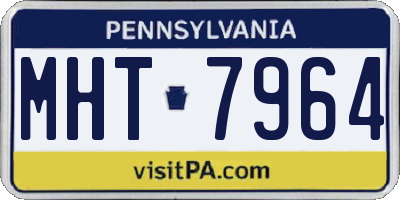 PA license plate MHT7964