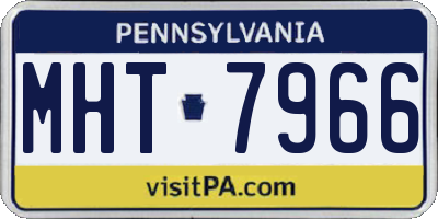 PA license plate MHT7966