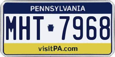 PA license plate MHT7968
